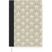 MuchoWow Notitieboek - Schrijfboek - Paneel - Ginkgo - Zand - Notitieboekje klein - A5 formaat - Schrijfblok