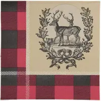 Clayre & Eef Servetten Papier Set van 20 33x33 cm Rood Papier