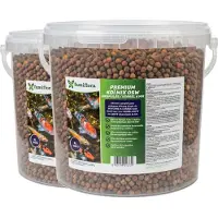 Famiflora Koi Mix OSW voer voor koivissen - 2x 5L (=10L / 3.36KG) - 6mm Korrel - Premium Koivoer - Met Astaxanthine voor Intense Kleuren - Stimuleert gezonde groei zodat je koi groot en sterk worden