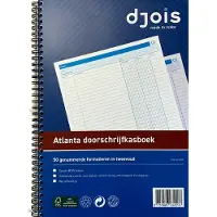 Office Kasboek A4 met 2 kolommen - Doorschrijfkasboek zonder BTW kolom - 50x 2 vel