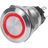 Blue Sea Systems Off-on Red Led Switch 12v Zilver 10A