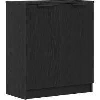 vidaXL Dressoir Zwart Eiken 60 x 30 x 70 cm Bewerkt hout