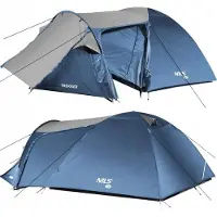 Nils Camp Trekker - Blauw-Grijskampeertent - 4 Personen - Waterdicht