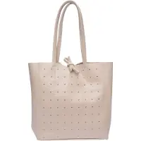 Isabella Rhea Beige Rundleer Tas
