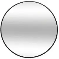 Atmosphera Alice spiegel, diameter 38 cm, metalen afwerking in zwart, display