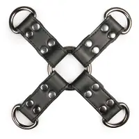 EasyToys - Kunstleren Hogtie - Duurzaam - Bondage Set - Handboeien - BDSM Set - BDSM Toys - Rollenspel Erotiek - Erotisch Spel - Sex Toys voor Vrouwen en Mannen - Zwart