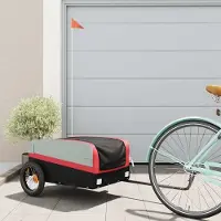 Prolenta Maison Exclusive - Fietsaanhanger, zwart en rood, 30 kg, staal