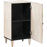 vidaXL Dressoir met opslag Wit 40 x 33,5 x 75 cm Massief Mango Hout