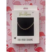 Depesche 11783-005: Goudkleurige ketting met middelgrote schakels, verstelbaar in lengte (42 cm + 5 cm), ideaal als klein cadeautje