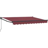 vidaXL Uitschuifbare luifel Bordeauxrood 3 x 2 m