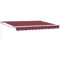vidaXL Uitschuifbare luifel Bordeauxrood 3 x 2 m
