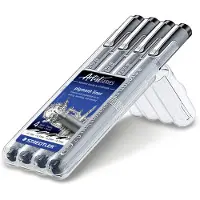 Staedtler - Artist Series - pigment liner 308 - fineliner - box met 4 lijnbreedten