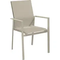 Coppens Delia stapelbare tuinstoel hoge rug latte light -