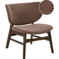 Beliani DAY - Fauteuil - Bruin/Taupe - Bouclé
