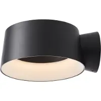 Loom Design LED-wandlamp Cookie, dimbaar, zwart, Woon-/ Eetkamer, Aluminium, Modern, LED wandlamp
