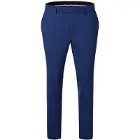 Pierre Cardin Regular Fit wollen broek blauw, Effen