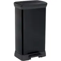 Curver Decobin Rechthoekige afvalbak - 50 L - Carbon Black