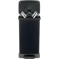 Curver Decobin Rechthoekige afvalbak - 50 L - Carbon Black