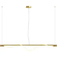 Maytoni Tau LED hanglamp, hanglamp 21W, goudkleurig, warm wit licht