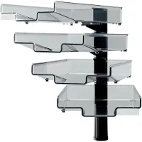 Hansa TRT 5880 Zwenkbasis met 4 brievenbakjes Zwart A4 3 kg 20,5 cm