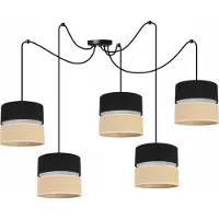Light11 HOME SPIDER-plafondlamp, lampenkap 20 cm, zwart