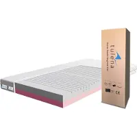 TULENA Matras , 100 x 190 cm. Comfortabele schuimmatras, medium/hard, H4/H5. Basic model, 14 cm dik. Dubbelzijdig matras. Antibacteriële hoes met rits