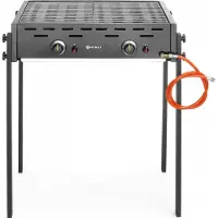 Hendi Roast-Master Pro gasgrill – dubbele branders – zwart – 11,6kW – 790x560x900 mm
