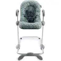 Beaba - Up & Down Wipstoel Baby - In Hoogte Verstelbare Schommelstoel - Babyschommel - 4 Hoogtes & 3 Ligstanden - Inclusief 5-Punts Gordel - Groen