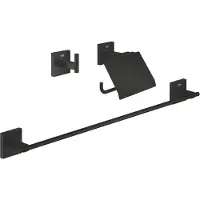 GROHE QuickFix Start Cube 3-in-1 badkameraccessoireset - Matte Black