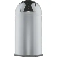Wesco Pushboy Prullenbak | 50 Liter | Metaal - Zilver | Vuilnisbak - Made in Germany