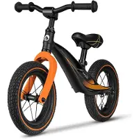 Lionelo Bart Air Loopfiets voor Kinderen - Magnesium Frame - 12 Inch Opblaasbare Wielen - 3,8 kg Ultralicht - Verstelbaar Stuur & Zadel - Vanaf 2 Jaar - tot 30 kg - Voetsteun - Stuurlimiter - EN71