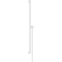 Hansgrohe unica glijstang e puro 90 cm met easy slide schuifstuk en isiflex doucheslang 160 cm, mat wit