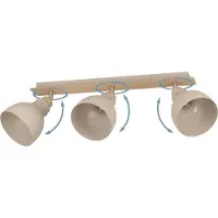 Eglo Plafondspot - opbouwspots Arrecife, dimbaar, crème / amber, Woon-/ Eetkamer, metaal, Scandinavisch, plafondlamp