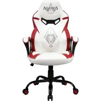 Subsonic Gamestoel - Junior Gamestoel Assasins Creed - Verstelbare Hoogte en Rugleuning - Wit/Rood - SA5573-AC1