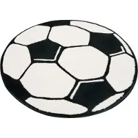 Home Collection Kindervloerkleed Velours Voetbal 100 ø cm