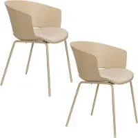 White Label Eetkamerstoel Jessica Beige