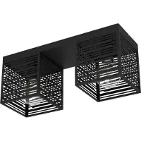 Eglo Plafondlamp Piedritas Zwart 2xe27