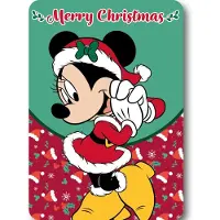 Procos Minnie Merry Moments Christmas fleece deken 100 x 140 cm