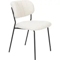 White Label Eetkamerstoel Jolien Black/Bouclé