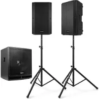VONYX Geluidsinstallatie - 2.1 geluidsset - 18'' subwoofer, 15'' tops en setje statieven - 3200W