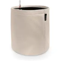 Lechuza TRENDCOVER 32 veganistisch leer - Plantenbak - met uitneembare binnenbak - met bewateringssysteem - ALL-IN-ONE set met -PON - creme