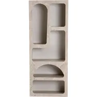 Nirvana Skye Decor Venüs - Boekenkast - Travertin marmer/Zandste - 60 cm