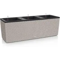 Lechuza TRIO COTTAGE 40 - Plantenbak - met uitneembare binnenbak - met bewateringssysteem - ALL-IN-ONE set met LECHUZA-PON - zandbruin