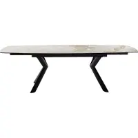 MCA Ossana uittrekbare tafel metaal/keramiek 180x100(200) cm
