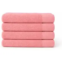 Saphira FRESH Handdoeken – 70x140 cm – Set van 4 – Roze – 100% Katoen – Ultra Zacht – Hoog Absorptievermogen – Sneldrogend – Hotelkwaliteit