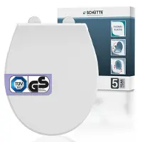 Schutte WC-Bril 83630 PREMIUM - Thermoplast - Valrem - Afneembaar - Belastbaar tot 300 kg - Montage van bovenaf