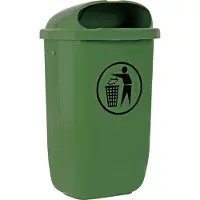 Stier afvalcontainer met regenhoes - 50 liter