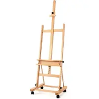 Kangaro schildersezel - Profi Studio type Ezel H - tot 120cm doek - met wieltjes + accessoire tray