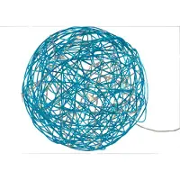 Star Trading LED 3D-designbal Galax Fun, Ø 30 cm, blauw Fun, blauw, Aluminium