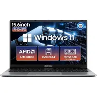 Blackview AceBook 6 - Laptop - 15,6 inch Full HD - 16 GB DDR4 RAM - 512 GB SSD - AMD Ryzen 5 3500U - Windows 11 Notebook - Radeon Vega 8 Graphics - Grijs